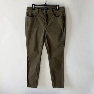 Talbots Womens Size 12P Petite Stretch Ankle Jeggings 5 pkt Olive Green Jeans